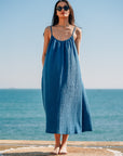 EVERYDAY DRESS 日光純棉輕紗洋裝.海潮藍