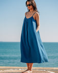 EVERYDAY DRESS 日光純棉輕紗洋裝.海潮藍