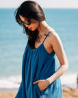 EVERYDAY DRESS 日光純棉輕紗洋裝.海潮藍