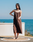 EVERYDAY DRESS 日光純棉輕紗洋裝.暮影棕