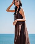 EVERYDAY DRESS 日光純棉輕紗洋裝.暮影棕