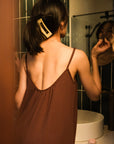 EVERYDAY DRESS 日光純棉輕紗洋裝.暮影棕