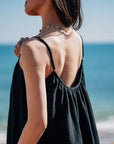 EVERYDAY DRESS 日光純棉輕紗洋裝.純黑 - 洋裝FAVALAVA