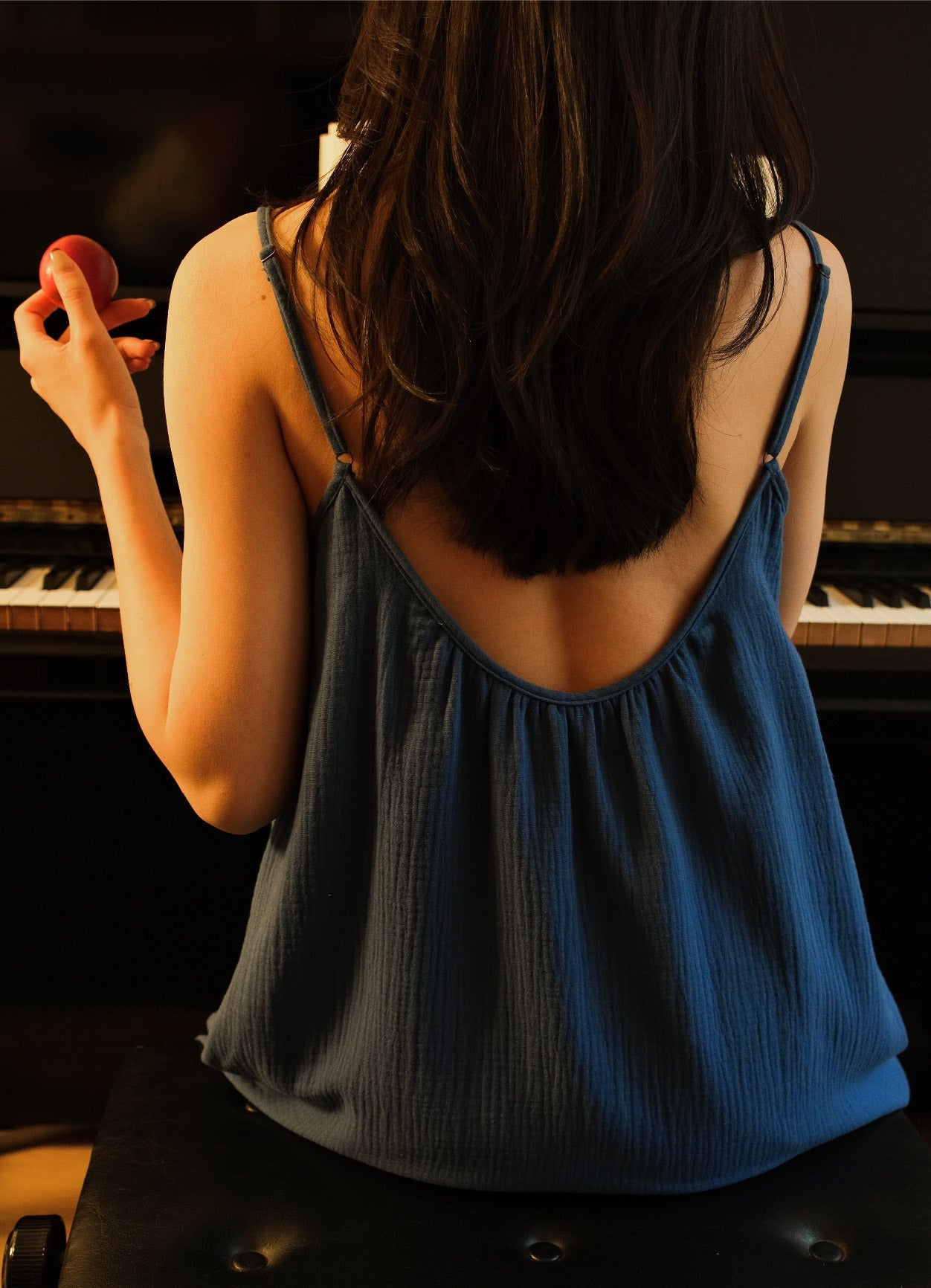 EVERYDAY DRESS 日光純棉輕紗洋裝.海潮藍 - FAVALAVA