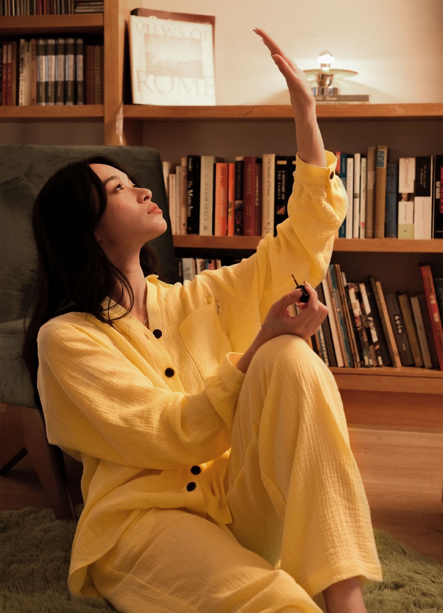 EVERYDAY SET 日光純棉長褲套裝・暖陽黃 - FAVALAVA