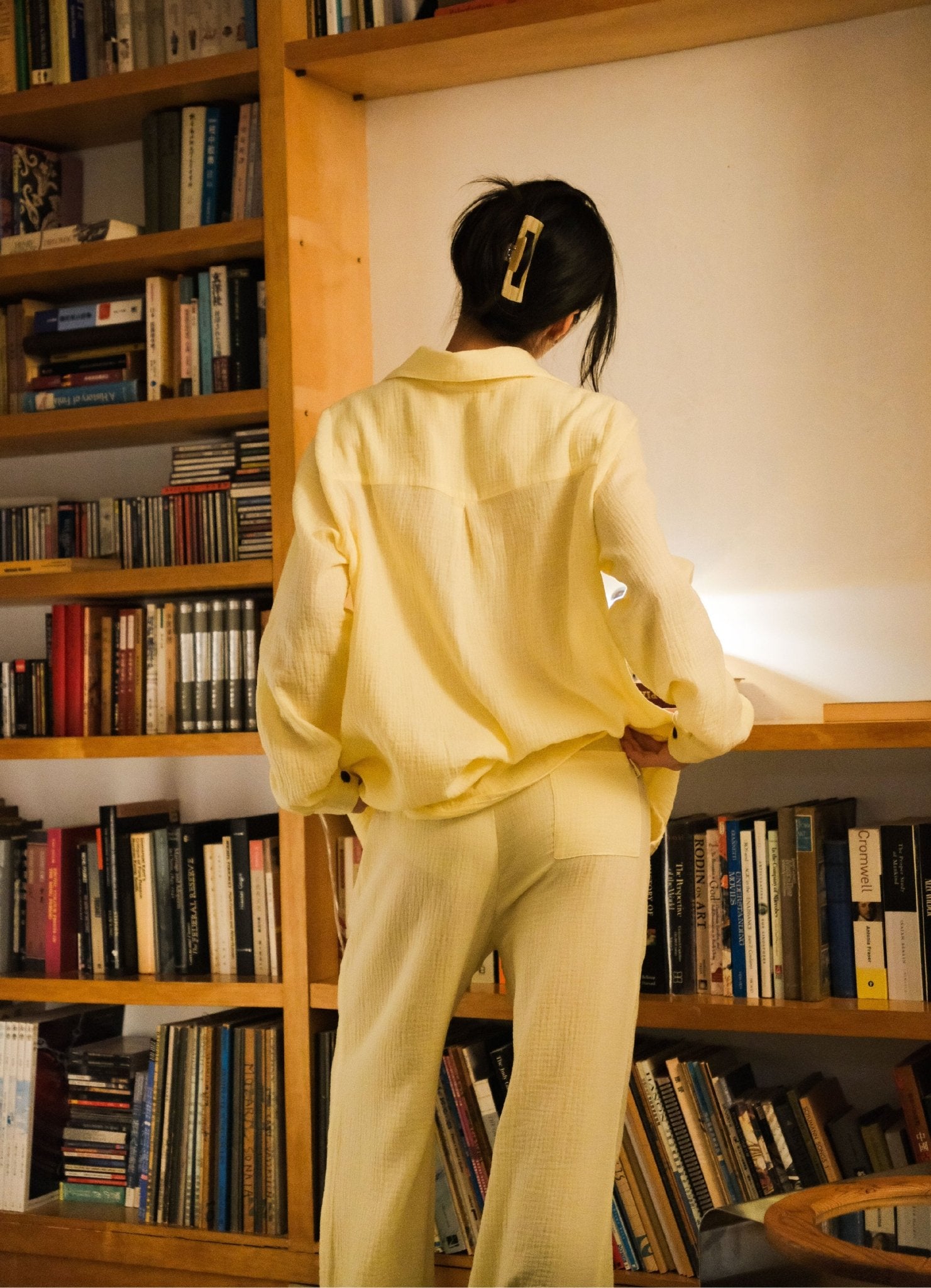 EVERYDAY SET 日光純棉長褲套裝・暖陽黃 - FAVALAVA