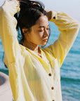 EVERYDAY SET 日光純棉長褲套裝・暖陽黃 - FAVALAVA