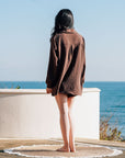 EVERYDAY SET 日光純棉短褲套裝・暮影棕 - FAVALAVA