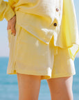 EVERYDAY SET 日光純棉短褲套裝・暖陽黃 - FAVALAVA