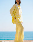 EVERYDAY SET 日光純棉長褲套裝・暖陽黃 - FAVALAVA