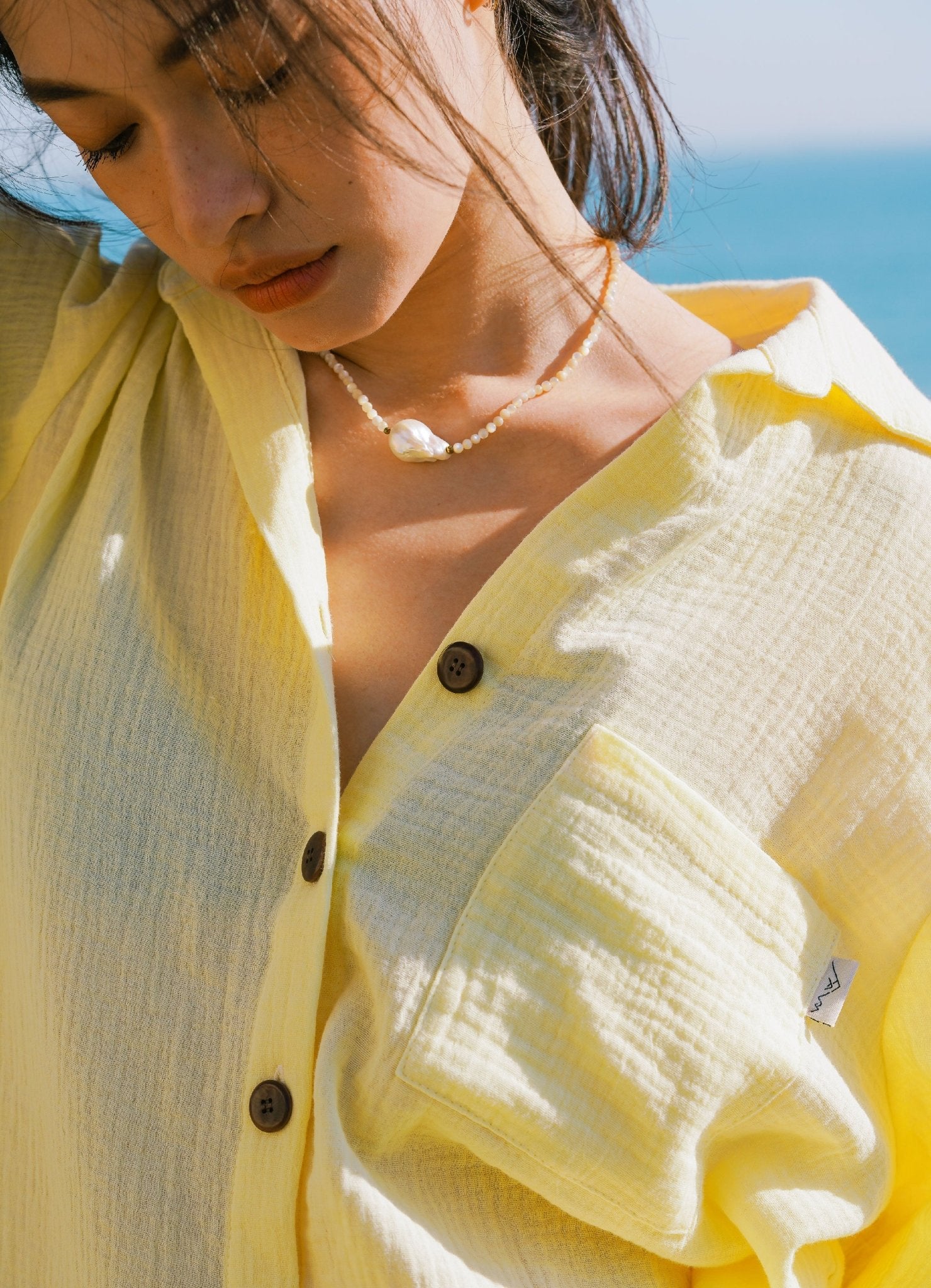 EVERYDAY SET 日光純棉短褲套裝・暖陽黃 - FAVALAVA