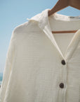EVERYDAY SHIRT 日光純棉輕紗襯衫.奶霜白 - FAVALAVA