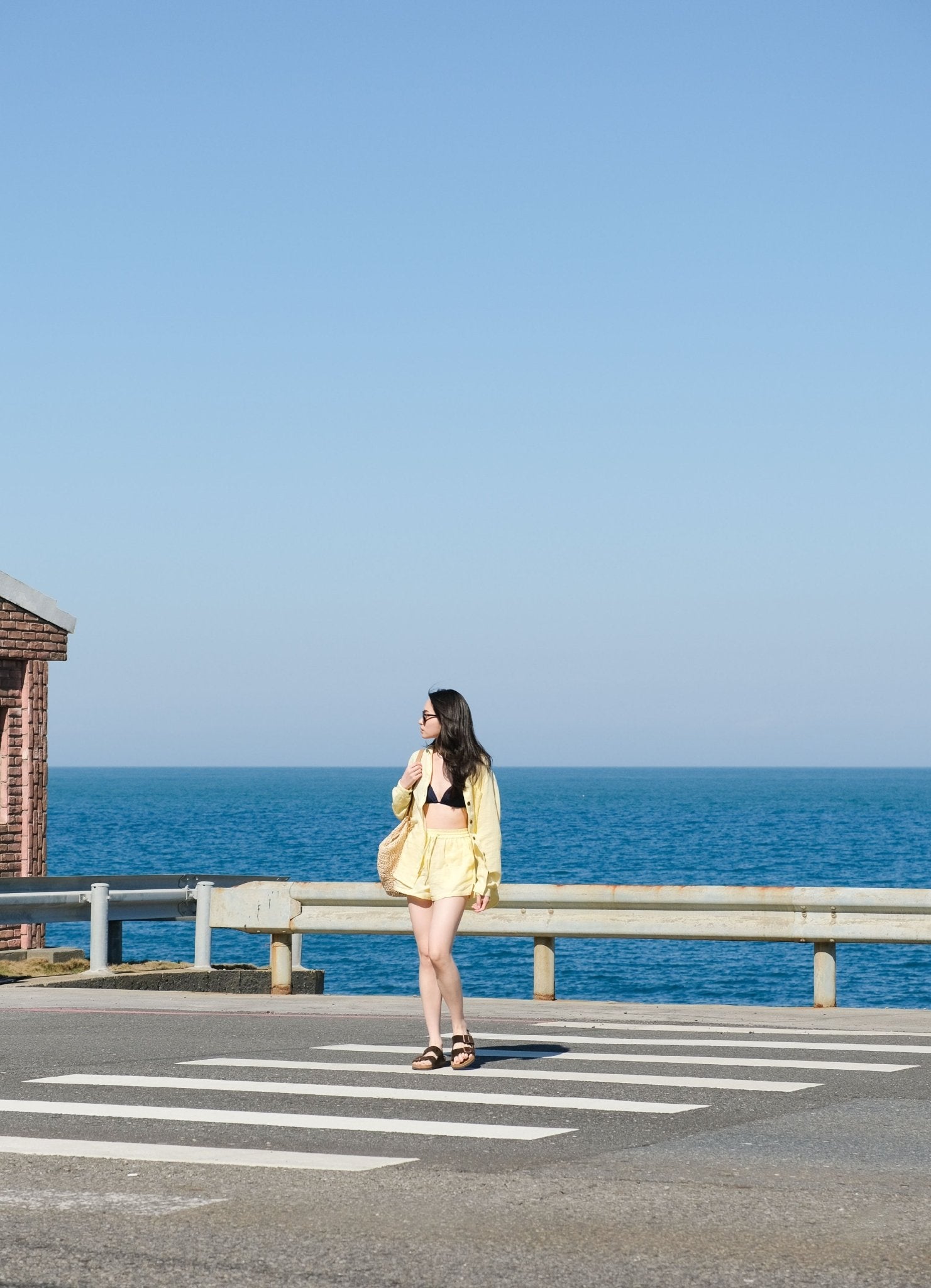 EVERYDAY SHORTS日光純棉輕紗短褲.暖陽黃 - FAVALAVA