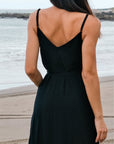 OLIVIA DRESS 垂墜綁帶亞麻洋裝 - 洋裝FAVALAVA
