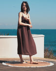 EVERYDAY DRESS 日光純棉輕紗洋裝.暮影棕