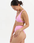 CLARA Top 優雅V領比基尼上衣.人魚提花™ - 上身 TOPFAVALAVA