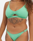 MIA Top II 前打結比基尼上衣.人魚提花™ - 上身 TOPFAVALAVA