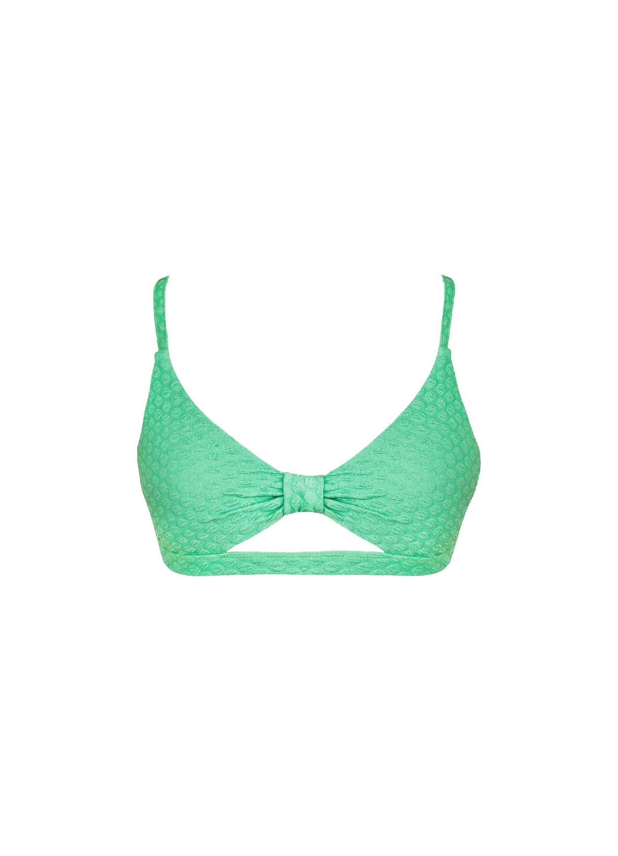 MIA Top II 前打結比基尼上衣.人魚提花™ - 上身 TOPFAVALAVA