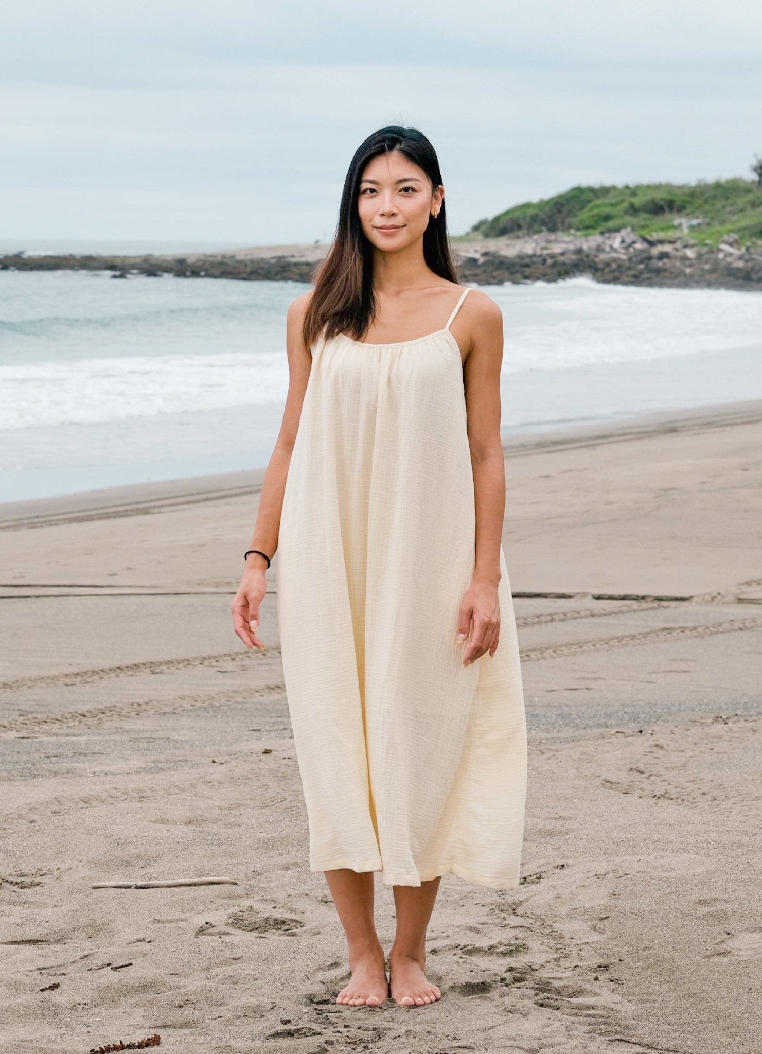 EVERYDAY DRESS 日光純棉輕紗洋裝．麥穗米 - 洋裝FAVALAVA