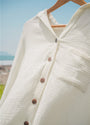 EVERYDAY SHIRT 日光純棉輕紗襯衫．奶霜白 - FAVALAVA